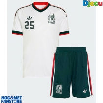 Meksiko Roberto Alvarado #25 Gostujuci Dres za djecu SP 2026 Kratak Rukav (+ Kratke hlače)